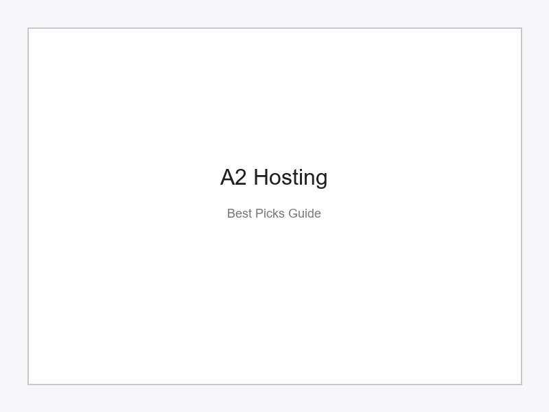 A2 Hosting Turbo server hosting control panel