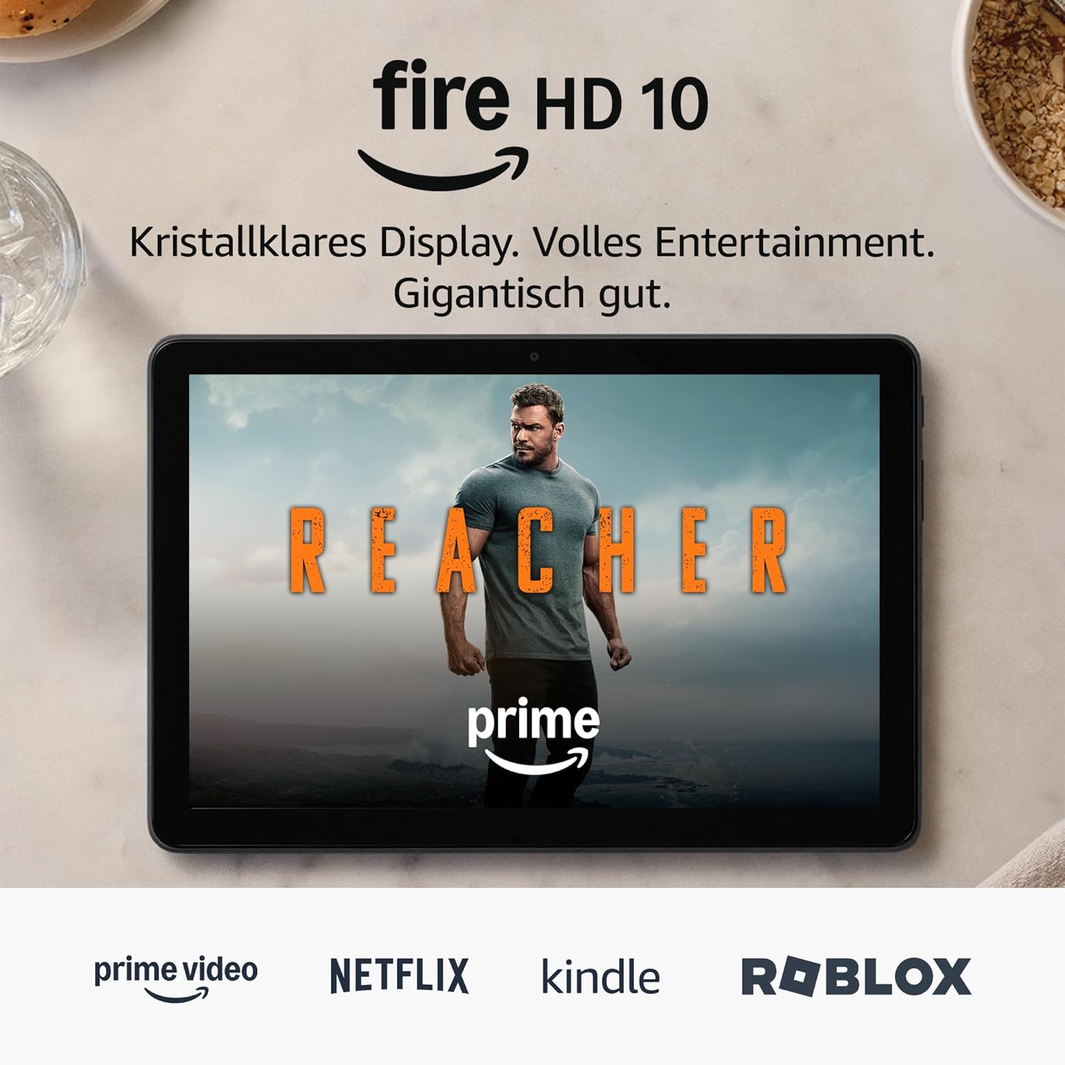 Amazon Fire HD 10 Tablet in Schwarz