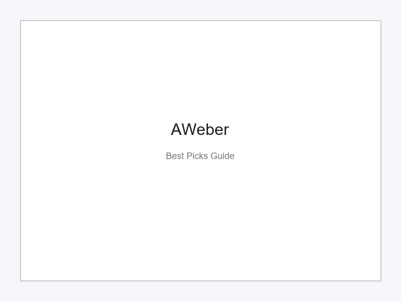 AWeber email marketing platform for small business
