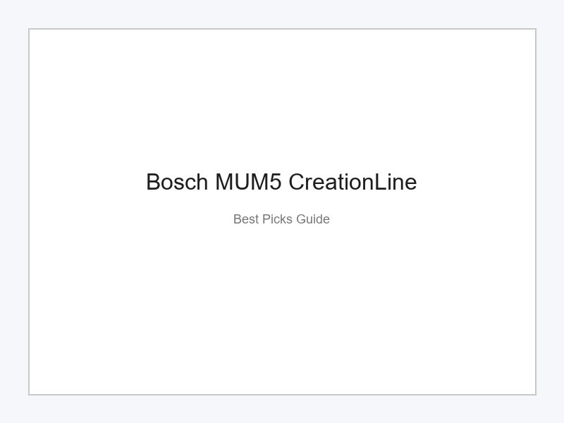 Bosch MUM5 CreationLine Küchenmaschine in Weiß