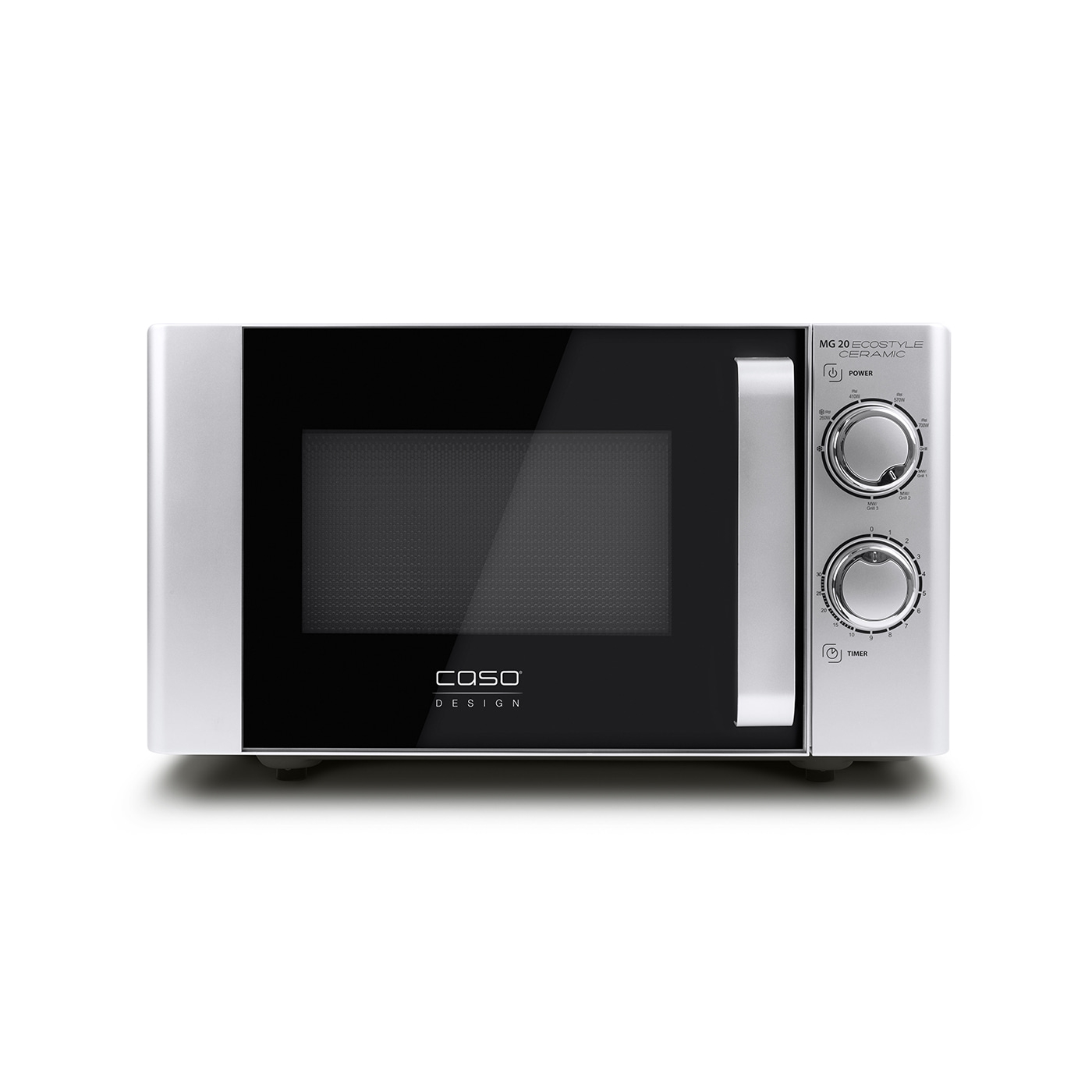 Caso MG20 EcoStyle Mikrowelle mit Grill in Edelstahl