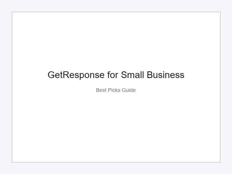 GetResponse small business email marketing and automation