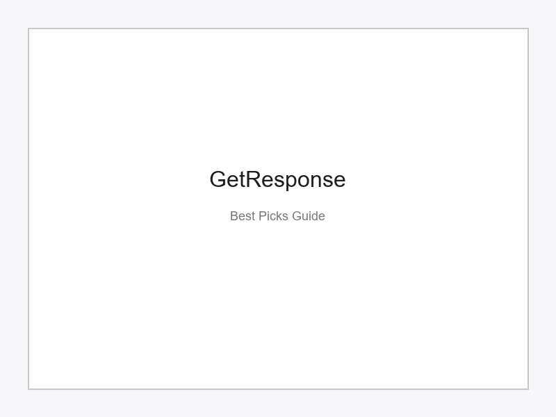 GetResponse email marketing platform dashboard