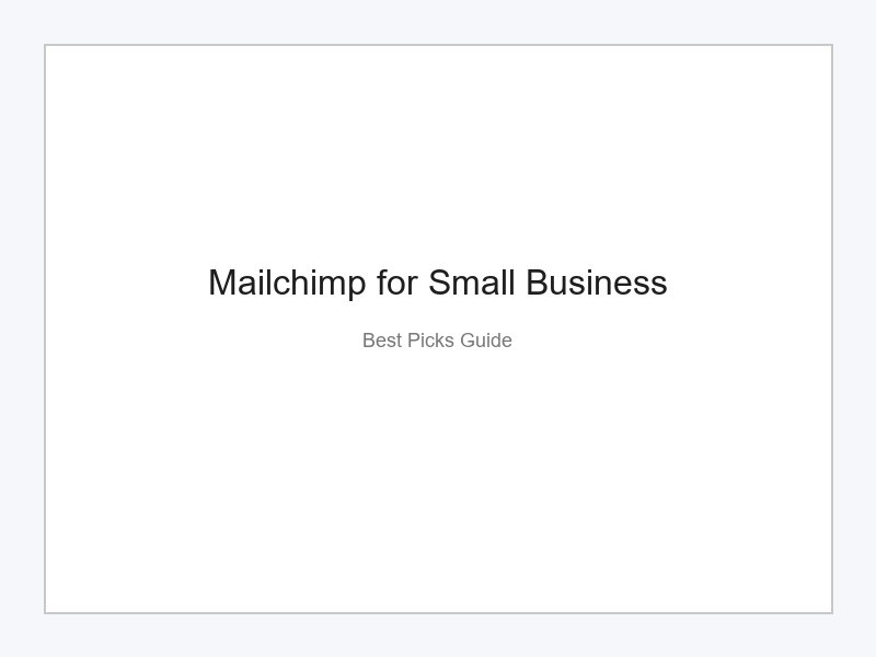 Mailchimp free plan for small business email marketing