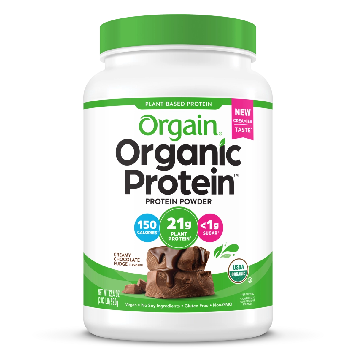 Orgain Organic Protein Powder Creamy Chocolate Fudge bag