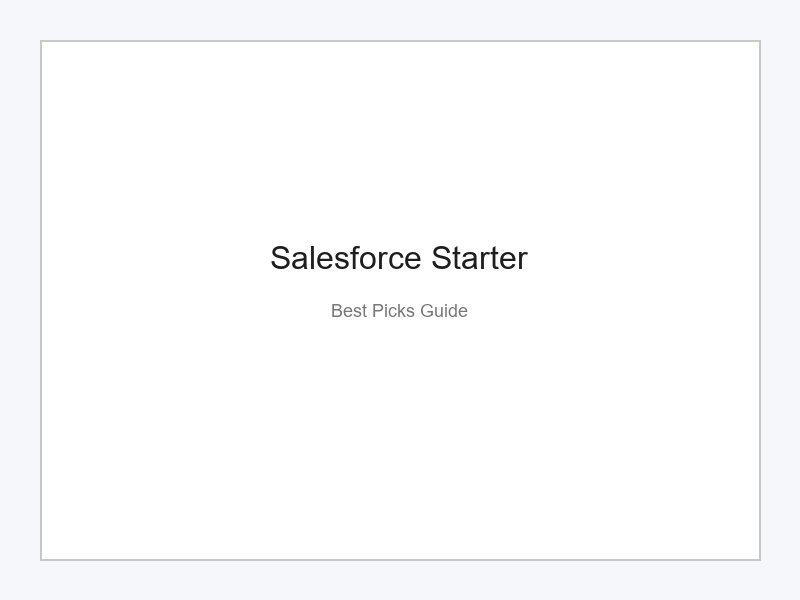 Salesforce CRM Starter Suite dashboard